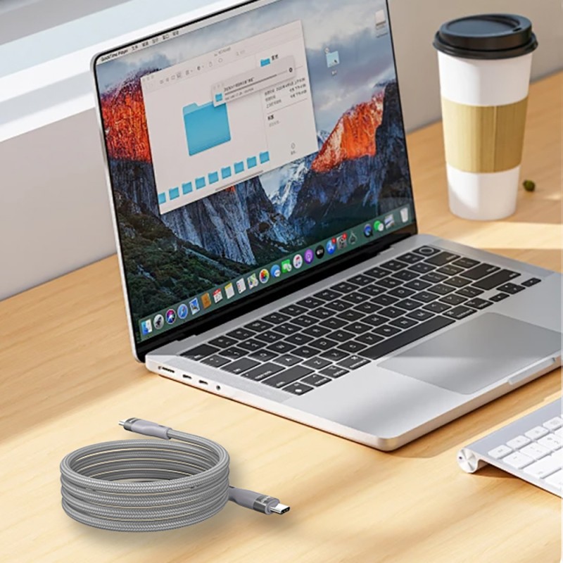 Micflip A25 Type-C to Type-C PD Hızlı Şarj Özellikli Data ve Şarj Kablosu 240W 2M - 18