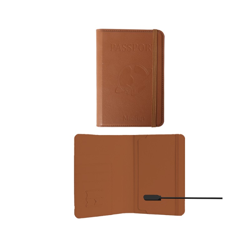 Micflip K02 iOS Cihazlar İçin FindMy Özellikli Pasaport Kart ve Sim Bölmeli Mikrofiber Deri Cüzdan - 1