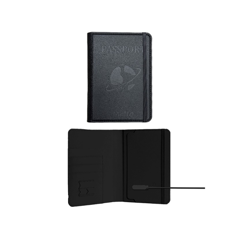 Micflip K02 iOS Cihazlar İçin FindMy Özellikli Pasaport Kart ve Sim Bölmeli Mikrofiber Deri Cüzdan - 2