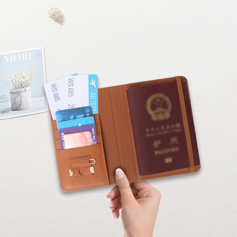 Micflip K02 Microfiber Leather Wallet with FindMy Feature, Passport Card and SIM Card Slots for iOS Devices - 5