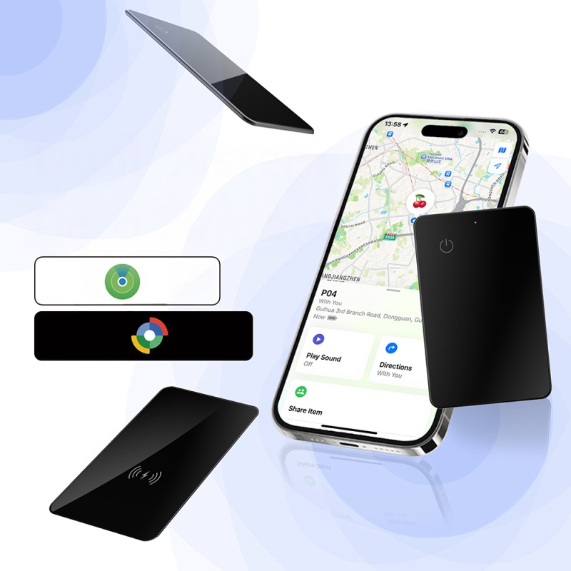 Micflip P045 Suya Dayanıklı iOS ve Android Cihazlar için Wireless Şarj Özellikli Akıllı Takip Kartı - 3
