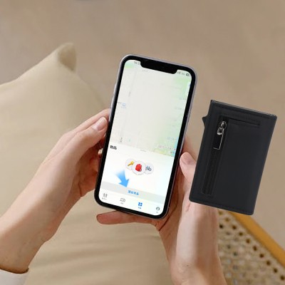 Micflip P15 Three Fold Genuine Leather Card Holder with Smart Tracking Feature - 9