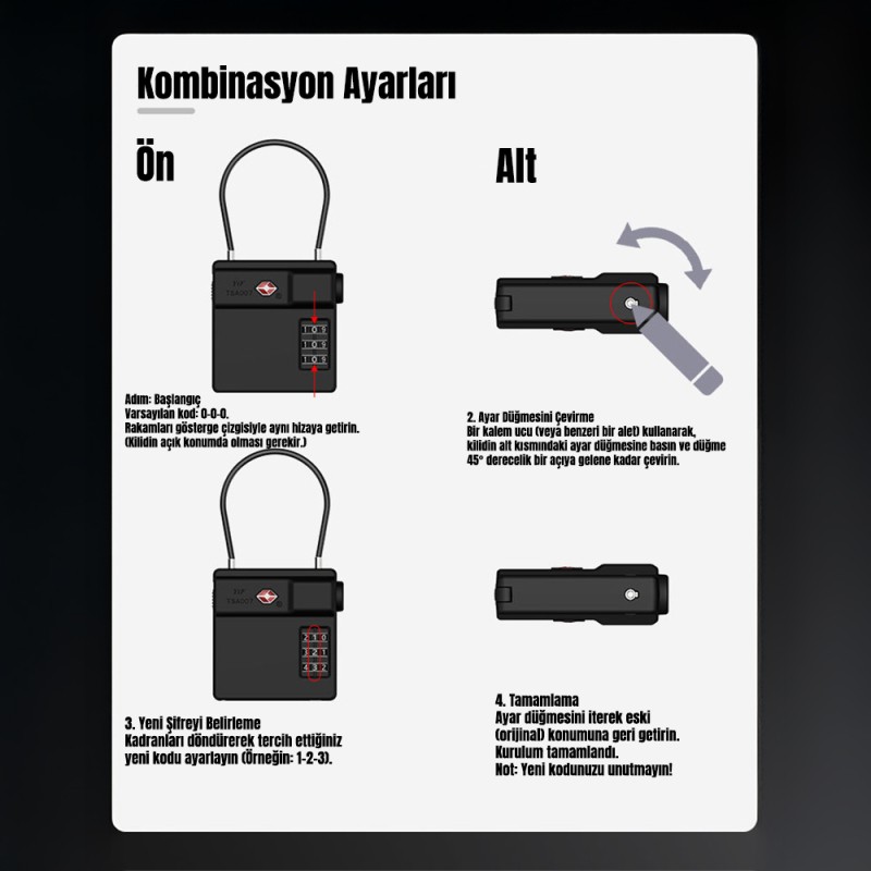 Micflip P25 TSA Lock and Find My Tracking Feature Luggage Travel Lock - 15