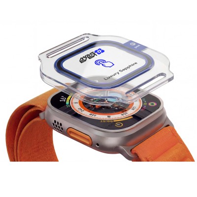 Mohseven Apple Watch Ultra 49mm iWatch Series Sapphire Smartwatch Tempered Glass Screen Protector - 7