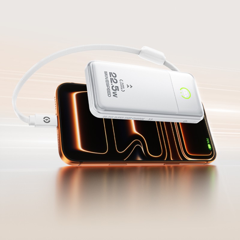 Movespeed MSP19 Dijital LED Göstergeli Type-C Kablolu Powerbank 22.5W 10.000mAh - 18