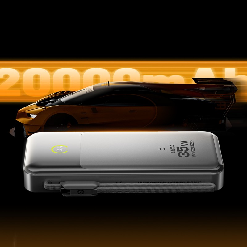 Movespeed MSP20 Dijital LED Göstergeli Type-C Kablolu Powerbank 35W 20.000mAh - 14