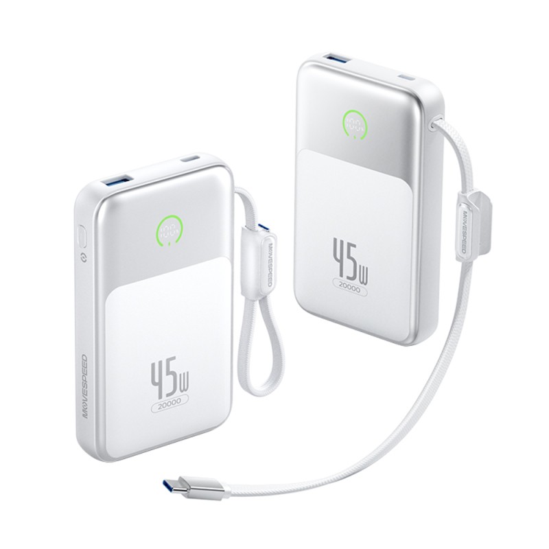 Movespeed MSP20 Pro Dijital LED Göstergeli Type-C Kablolu Powerbank 45W 20.000mAh - 6
