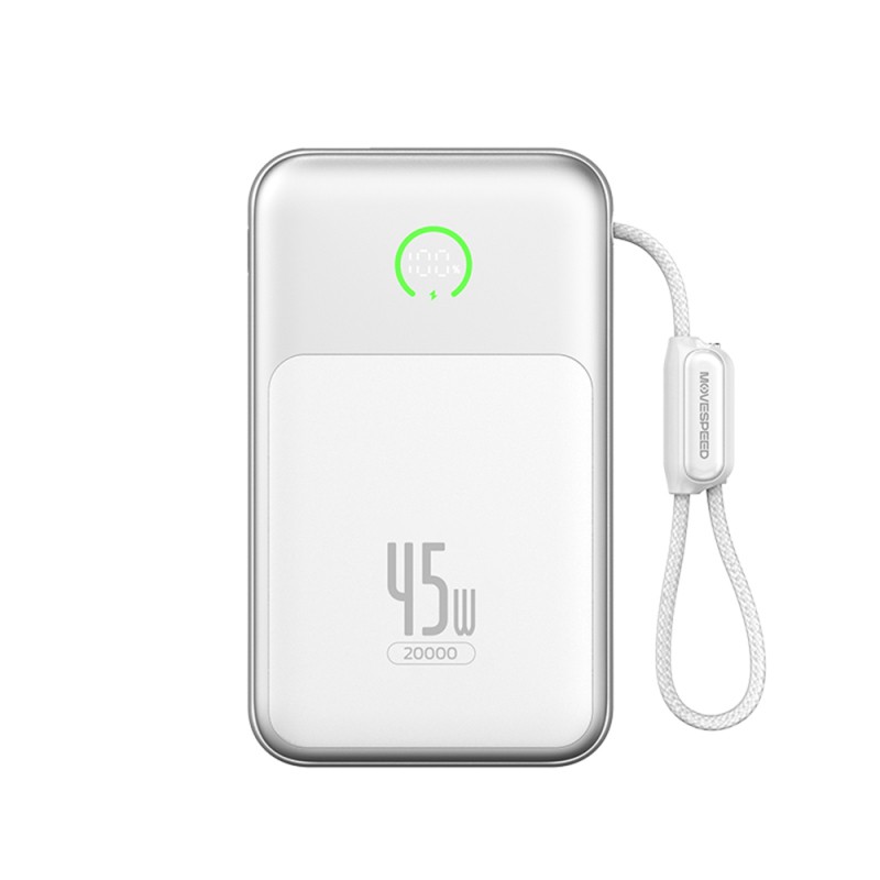 Movespeed MSP20 Pro Dijital LED Göstergeli Type-C Kablolu Powerbank 45W 20.000mAh - 7