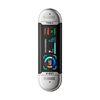 Movespeed MSSU10 LCD Ekranlı 4K ProRes Dual USB-A+Type-C Bağlantılı PSSD Flash Disk 1TB 10Gbps