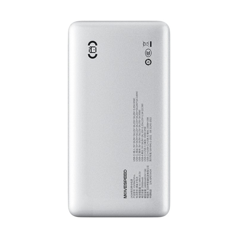 Movespeed YSPBM25 Pro 25,000mAh PD 145W Power Bank with Fast Charging and Digital LED Display - 2
