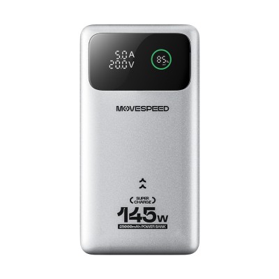 Movespeed YSPBM25 Pro Hızlı Şarj Özellikli Dijital LED Göstergeli Powerbank PD 145W 25.000mAh - 1