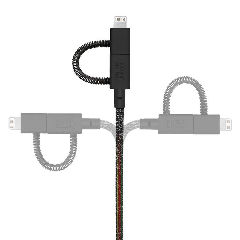 Native Union Belt Series 3-in-1 USB-A to Type-C - Lightning - Micro Charging Cable 2M - 11