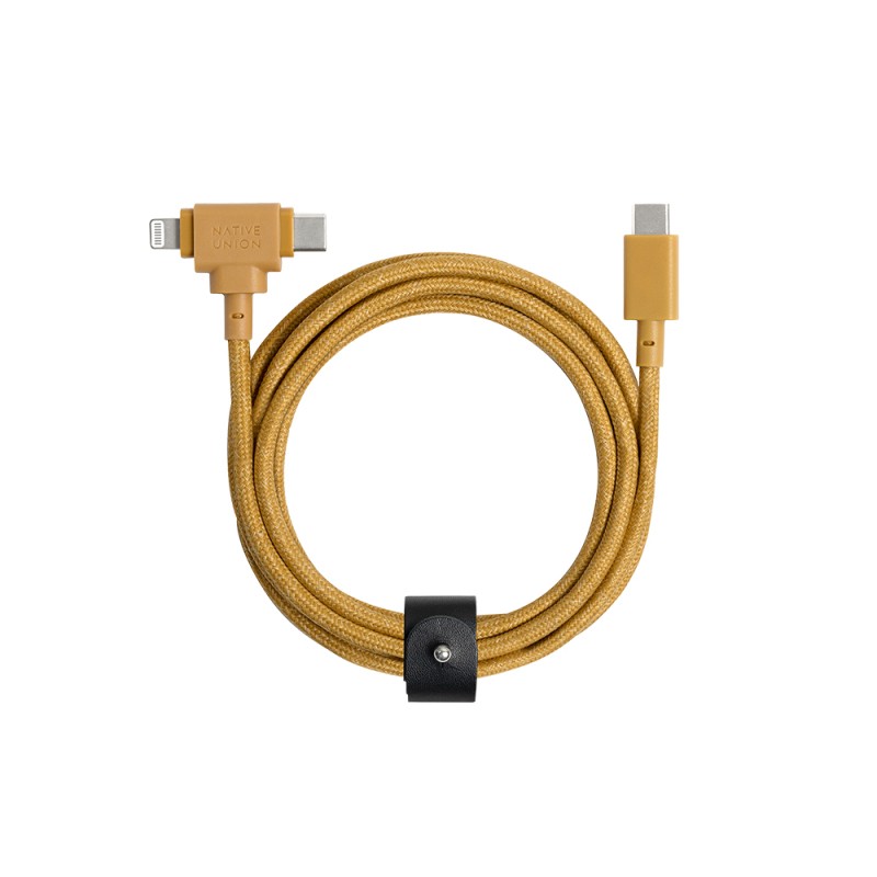 Native Union Belt Series Duo Type-C to Type-C - Lightning Charging Cable 60W 1.5M - 4