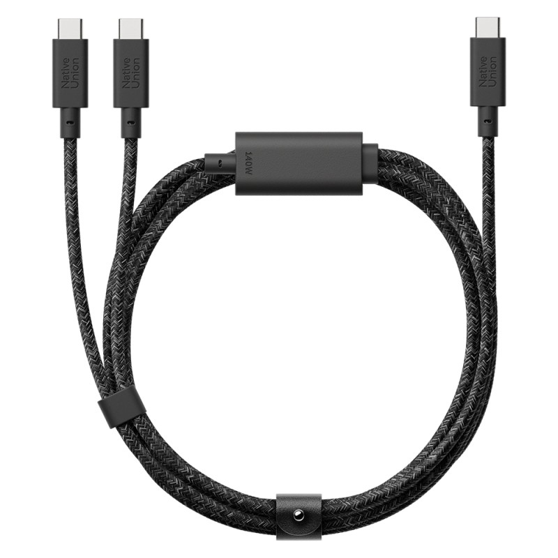 Native Union Belt Series PD 2-in-1 Type-C to Type-C Fast Charging and Data Cable 140W 2M - 2