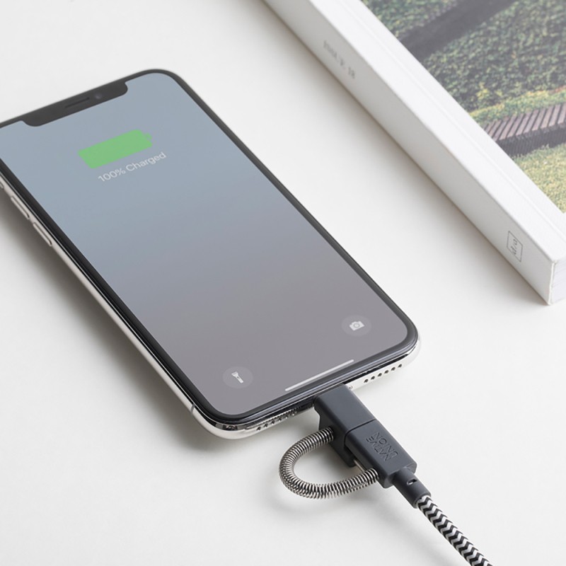 Native Union Belt Serisi 3in1 USB-A to Type-C - Lightning - Micro Şarj Kablosu 2M - 9