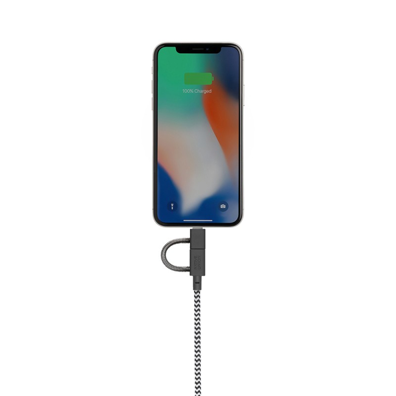 Native Union Belt Serisi 3in1 USB-A to Type-C - Lightning - Micro Şarj Kablosu 2M - 2
