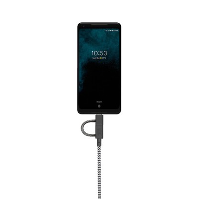 Native Union Belt Serisi 3in1 USB-A to Type-C - Lightning - Micro Şarj Kablosu 2M - 4