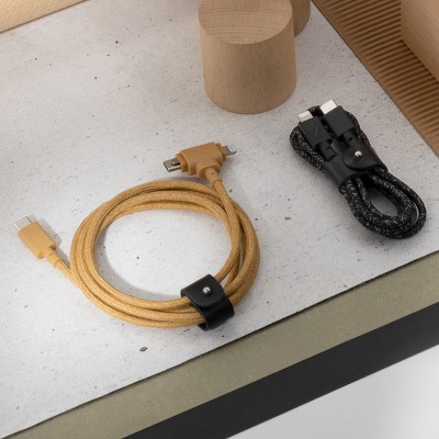 Native Union Belt Serisi Duo Type-C to Type-C - Lightning Şarj Kablosu 60W 1.5M - 13