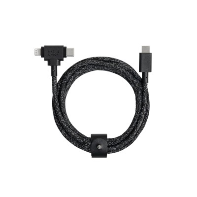 Native Union Belt Serisi Duo Type-C to Type-C - Lightning Şarj Kablosu 60W 1.5M - 2