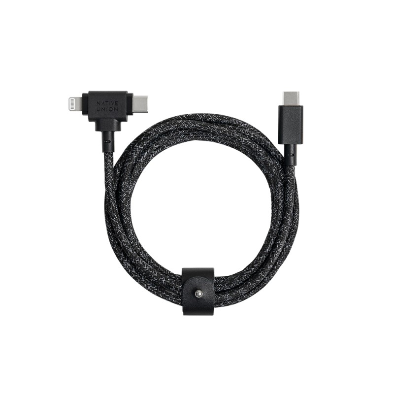 Native Union Belt Serisi Duo Type-C to Type-C - Lightning Şarj Kablosu 60W 1.5M - 2