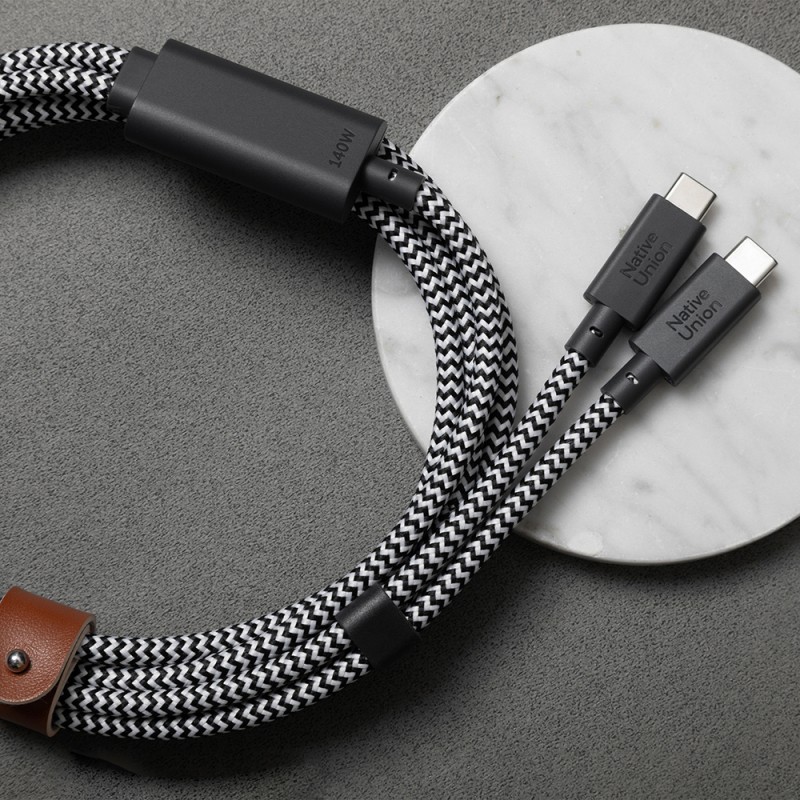 Native Union Belt Serisi PD 2in1 Type-C To Type-C Hızlı Şarj Özellikli Şarj ve Data Kablosu 140W 2M - 8