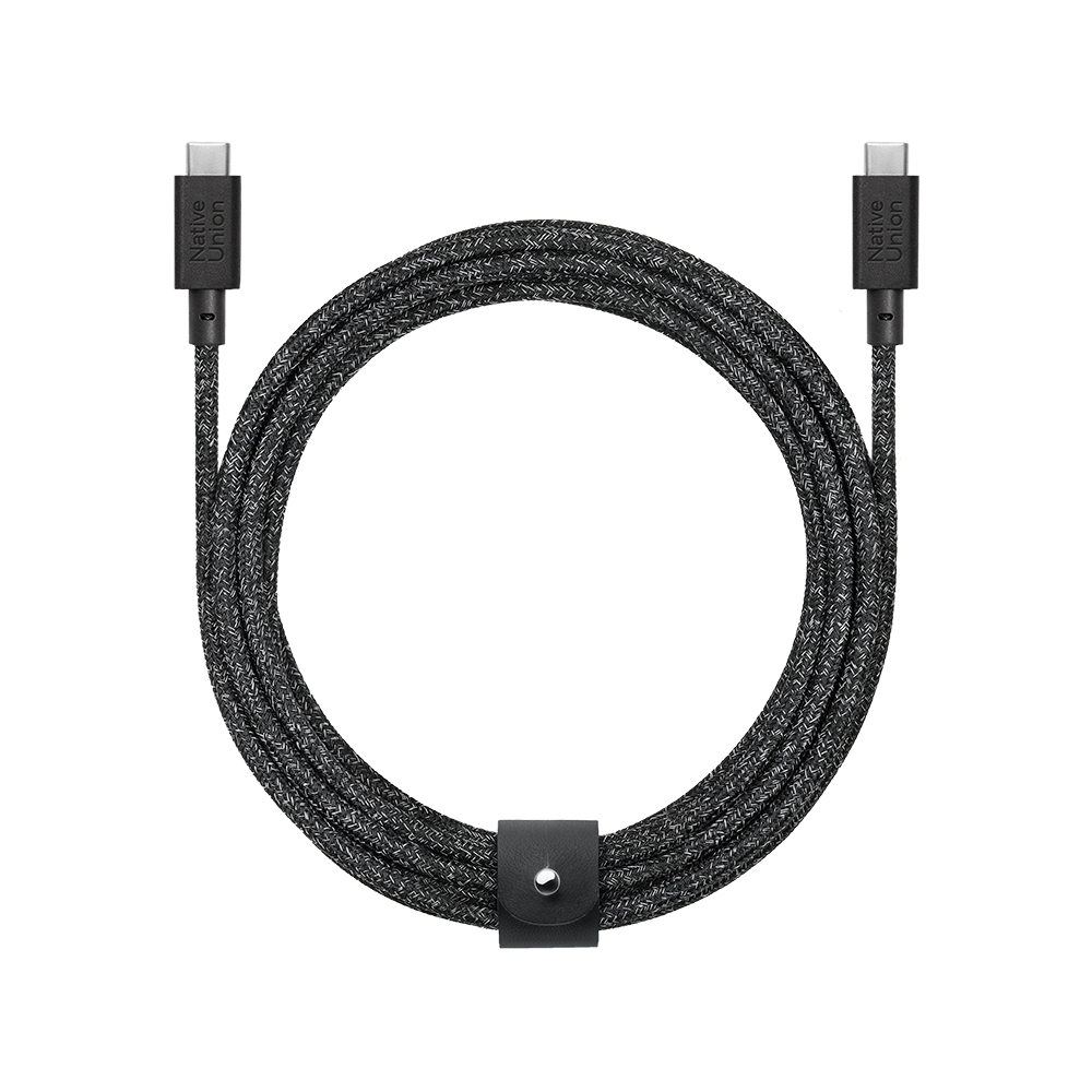 Native Union Belt Serisi Type-C to Type-C Şarj Kablosu 3M - Siyah