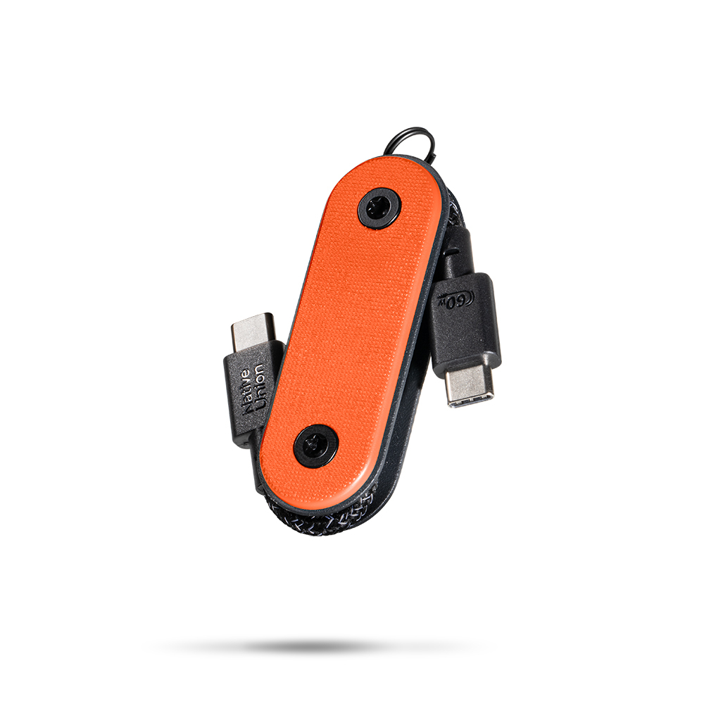 Native Union Pocket Cable Type-C to Type-C Hızlı Şarj Özellikli Anahtarlık Data ve Şarj Kablosu 60W - Turuncu