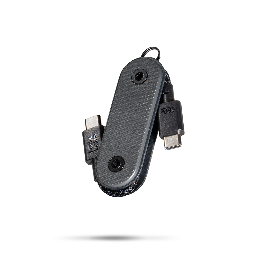 Native Union Pocket Cable Type-C to Type-C Hızlı Şarj Özellikli Anahtarlık Data ve Şarj Kablosu 60W - Siyah