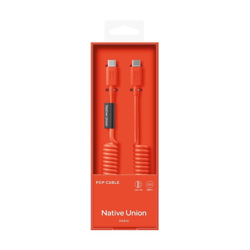 Native Union POP Serisi Type-C to Type-C Spiralli Şarj Kablosu 60W 1.2M - 16