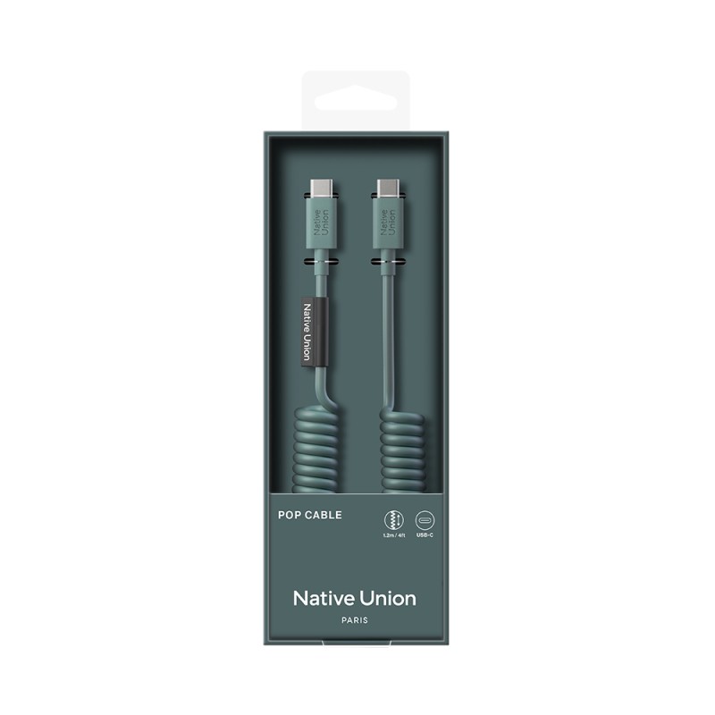 Native Union POP Serisi Type-C to Type-C Spiralli Şarj Kablosu 60W 1.2M - 21