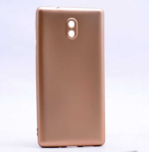 Nokia 3 Kılıf Zore Premier Silikon Kapak - Gold