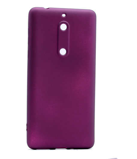 Nokia 5 Kılıf Zore Premier Silikon Kapak - Mürdüm