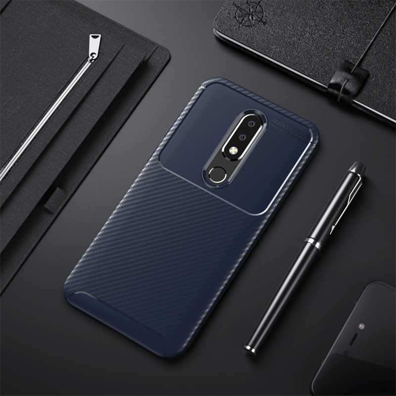 Nokia 5.1 Plus Kılıf Zore Negro Silikon Kapak - Lacivert