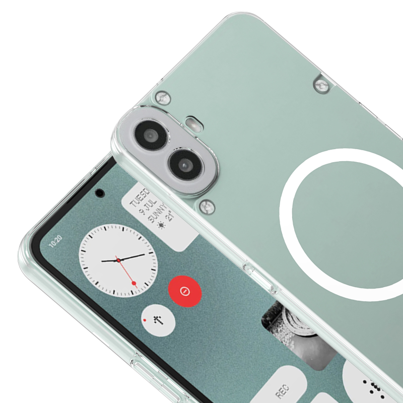 Nothing CMF Phone 1 Kamera Korumalı M-Safe Şarj Özellikli Şeffaf Zore London Sert PC Kapak - 3