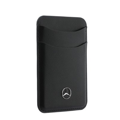 Officially Licensed Mercedes-Benz New Generation Leather Magnetic Card Holder with Metal Logo and 2 Slots - 4