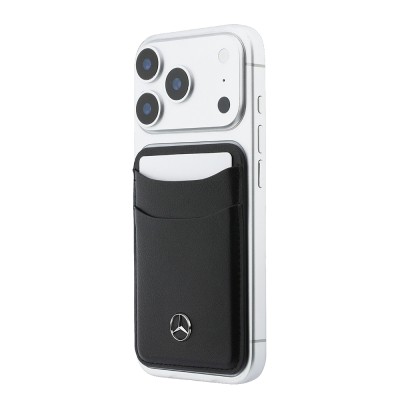 Officially Licensed Mercedes-Benz New Generation Leather Magnetic Card Holder with Metal Logo and 2 Slots - 5