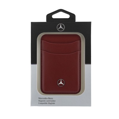 Officially Licensed Mercedes-Benz New Generation Leather Magnetic Card Holder with Metal Logo and 2 Slots - 12