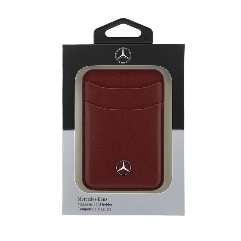 Officially Licensed Mercedes-Benz New Generation Leather Magnetic Card Holder with Metal Logo and 2 Slots - 12