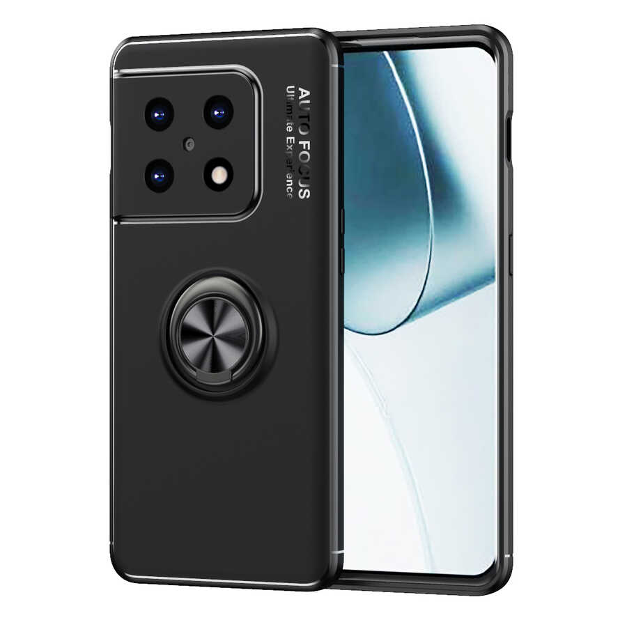 One Plus 10 Pro Kılıf Zore Ravel Silikon Kapak - Siyah