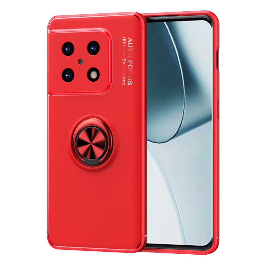 One Plus 10 Pro Kılıf Zore Ravel Silikon Kapak - Kırmızı