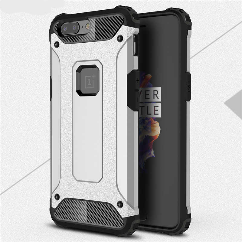 One Plus 5 Kılıf Zore Crash Silikon Kapak - Gri