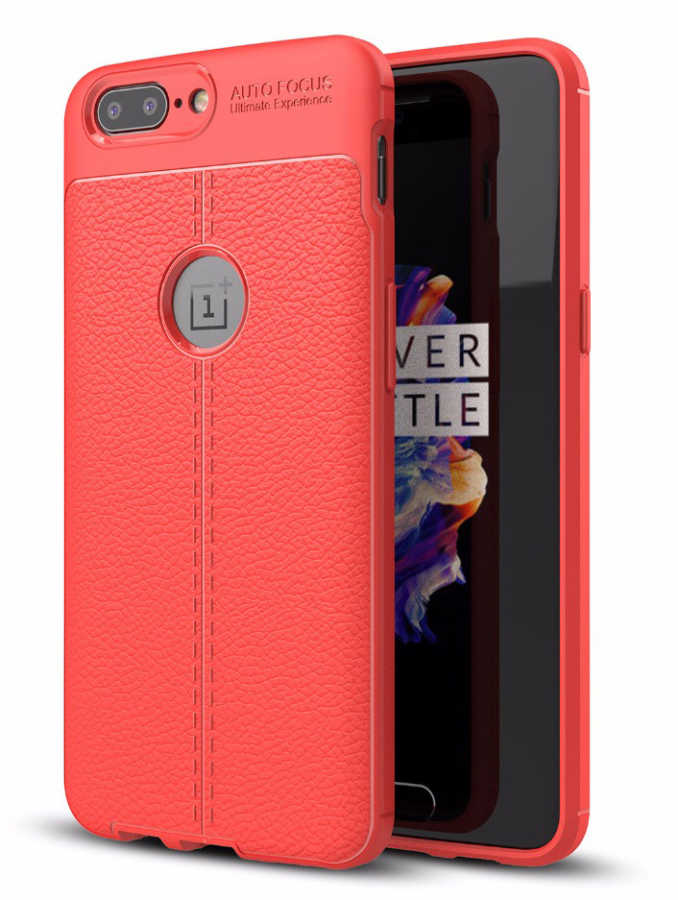 One Plus 5 Kılıf Zore Niss Silikon Kapak - Kırmızı