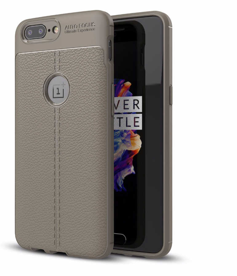 One Plus 5 Kılıf Zore Niss Silikon Kapak - Gri