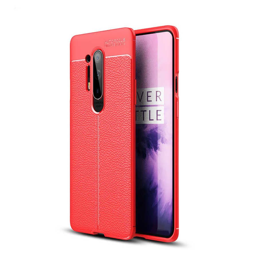One Plus 8 Pro Kılıf Zore Niss Silikon Kapak - Kırmızı