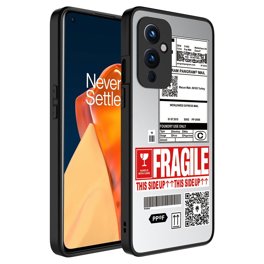 One Plus 9 Kılıf Aynalı Desenli Kamera Korumalı Parlak Zore Mirror Kapak - Fragile
