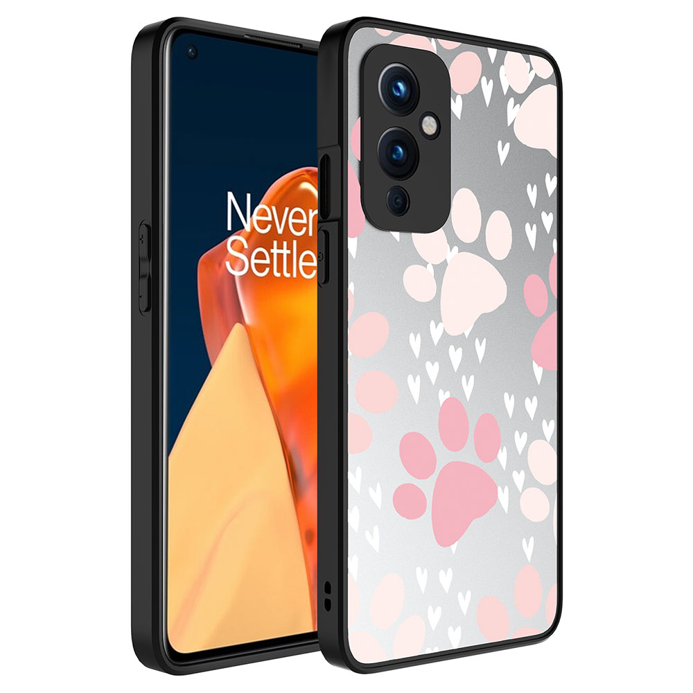 One Plus 9 Kılıf Aynalı Desenli Kamera Korumalı Parlak Zore Mirror Kapak - Pati