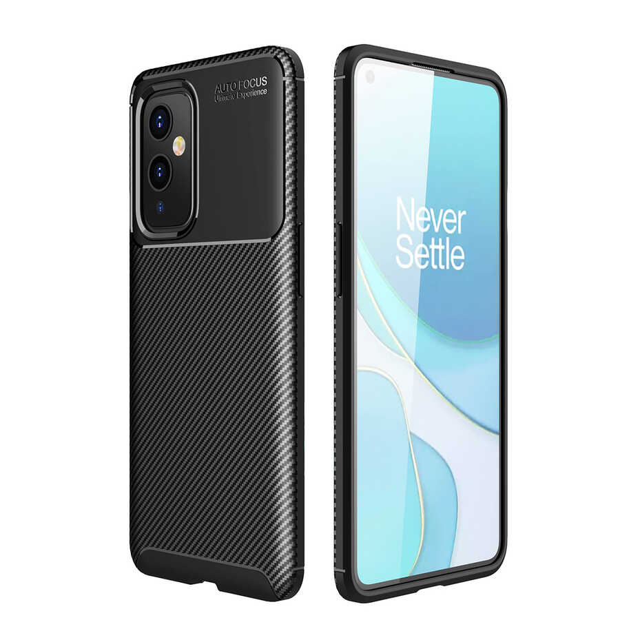 One Plus 9 Kılıf Zore Negro Silikon Kapak - Siyah