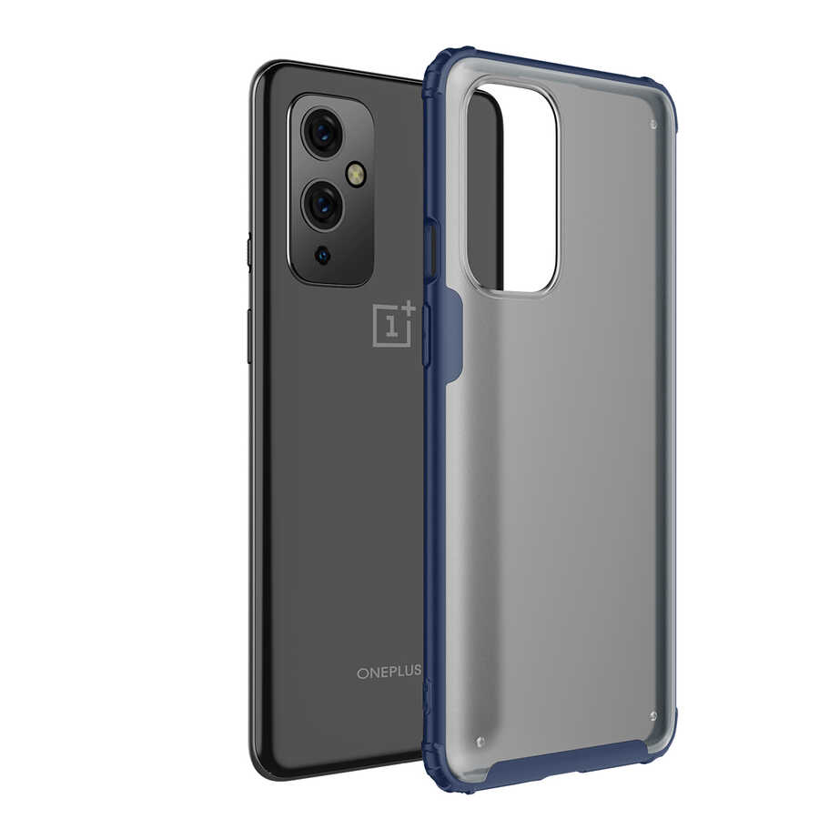 One Plus 9 Kılıf Zore Volks Kapak - Lacivert