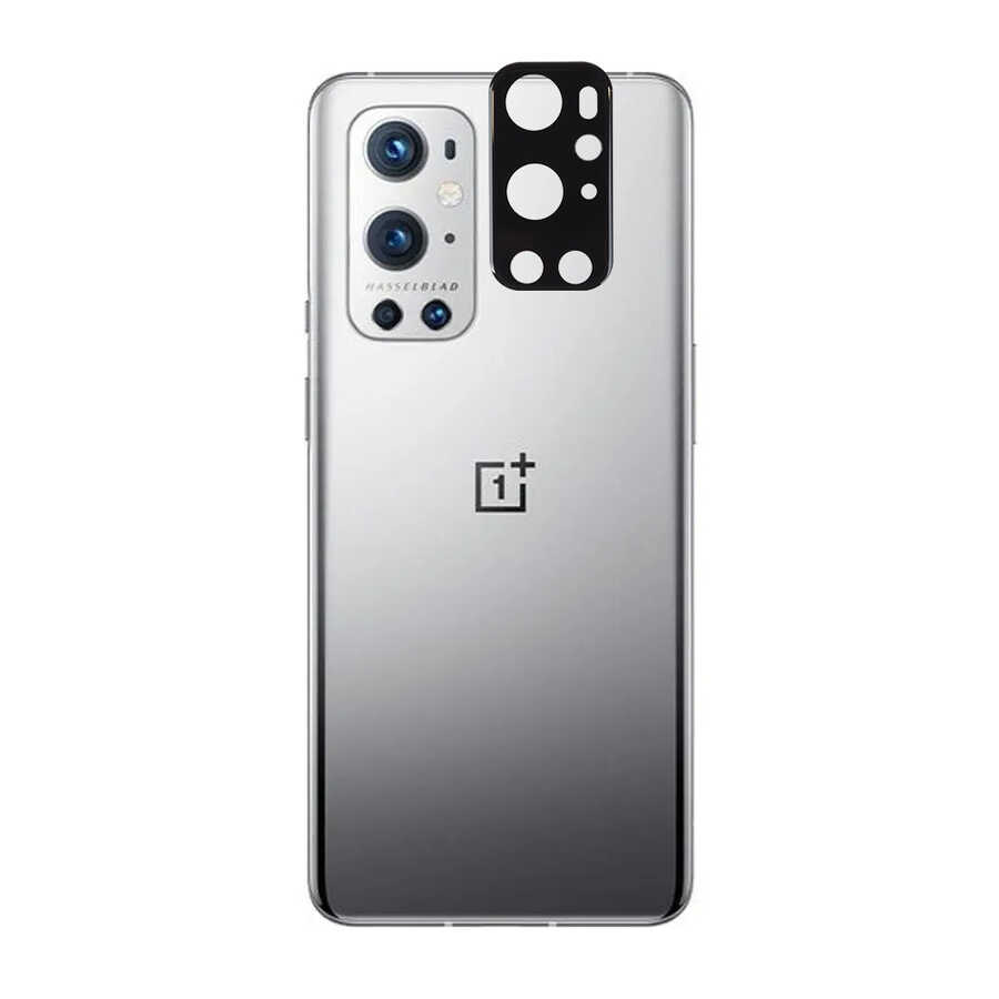 One Plus 9 Pro Zore 3D Kamera Camı - Siyah