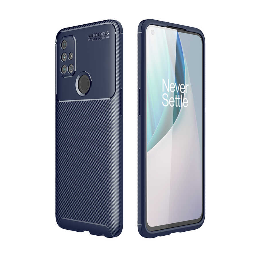 One Plus Nord N10 5G Kılıf Zore Negro Silikon Kapak - Lacivert